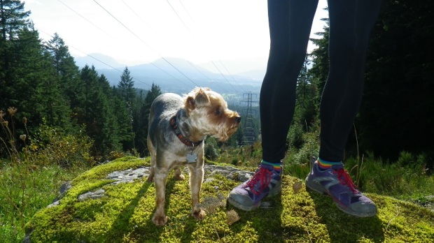 Tanky and Jackie posing for a pic overlooking Port Alberni...